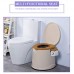 LIULIFE Mobile Toilet Pregnant Woman Old Man Commode Seat Portable Patient Adult Spittoon Urinal Bucket Urinals Grey-L-Dualuse - B07GZ4JK2Z